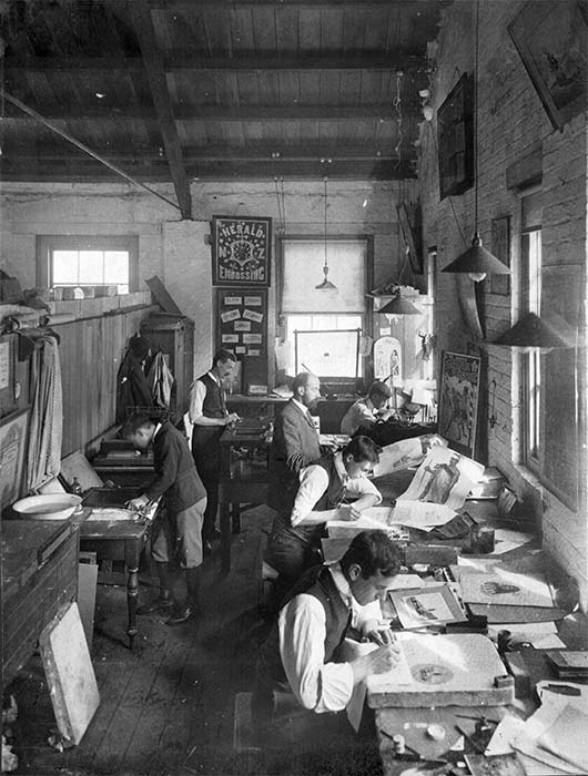 Embossing department, <em>New Zealand Herald</em>, 1906