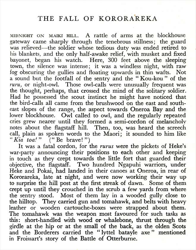 The fall of Kororāreka