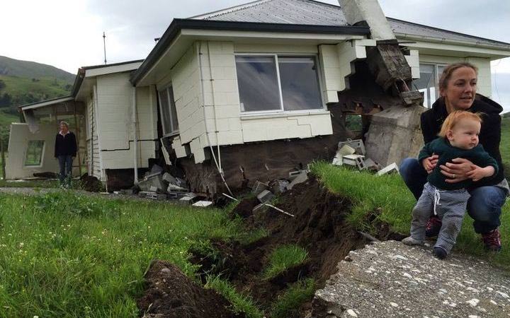 House built across a fault