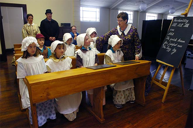 Old-fashioned classroom, Otago Settlers Museum, 2011