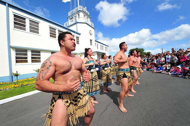 Navy kapa haka performance