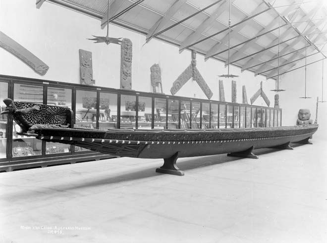  <em>Te Toki-a-Tāpiri</em> at Auckland Museum, around 1900