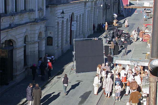 Shooting a television commercial in Ōamaru