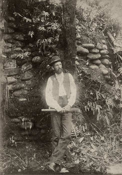 William Henry Skinner at Te Koru pā, Ōakura, 1897