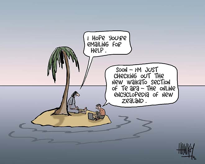 Te Ara cartoon, 2010