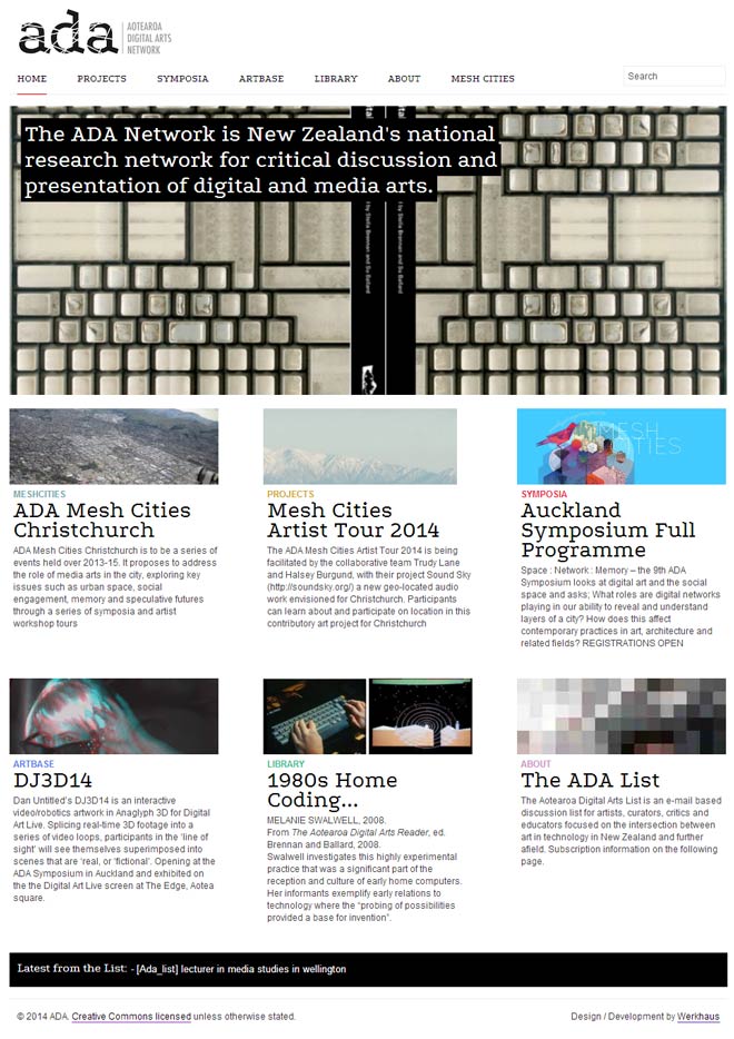 Aotearoa Digital Arts Network