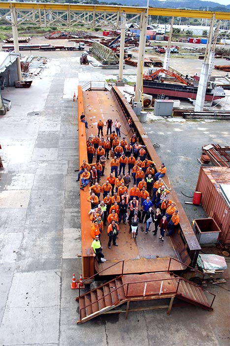 Weathering steel bridge