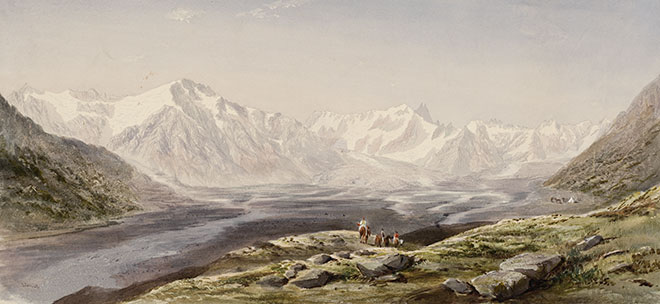 John Gully painting of Southern Alps, 1862