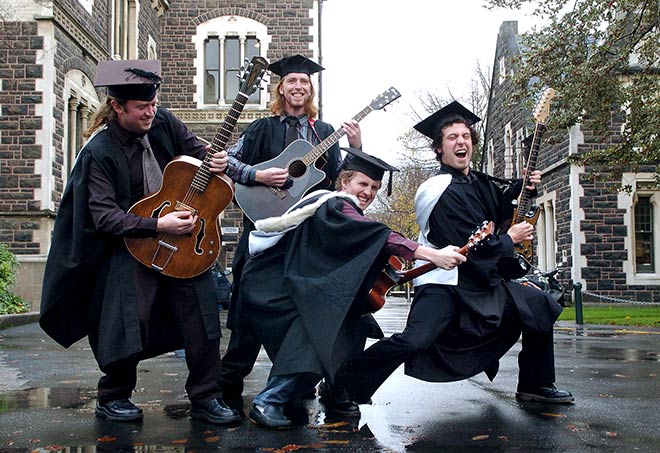 University of Otago contemporary rock music graduates, 2009