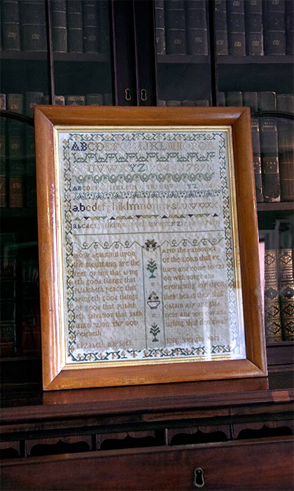 Elizabeth Marsden King's sampler, 1853