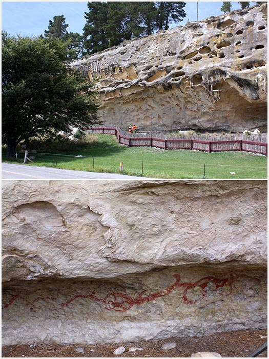 Rock art, Takiroa, 2009