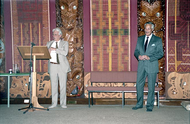 Bruce Biggs and Hugh Kawharu
