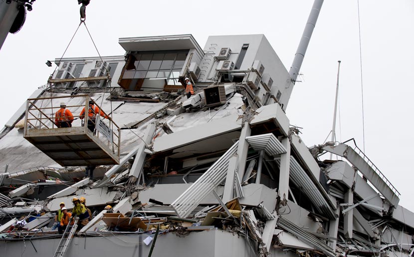 Buildings damaged during the Christchurch earthquake, 2011