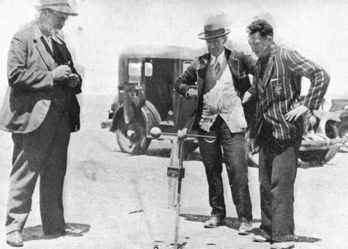 Charles Edward Adams (left) and two unidentified men, 1932
