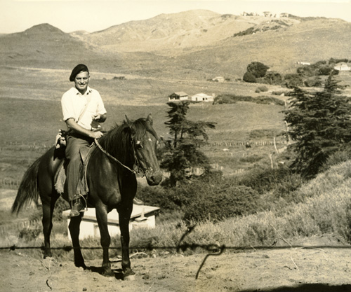 Harry Dansey at Tahara, Kāwhia, 1960