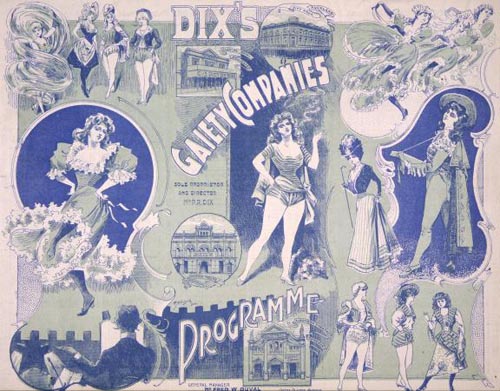 Cover for Percy Reginald Dix's vaudeville company programme, 20 December 1901