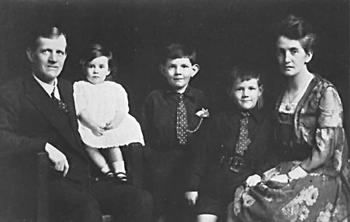 James Fletcher (left) and his family