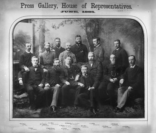 Members of the Parliamentary Press Gallery, June 1885