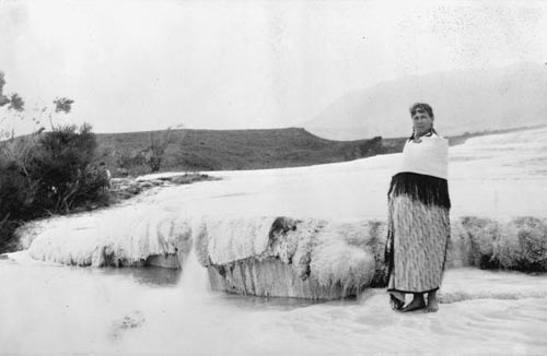 Sophia Hinerangi on the Terraces at Lake Rotomahana