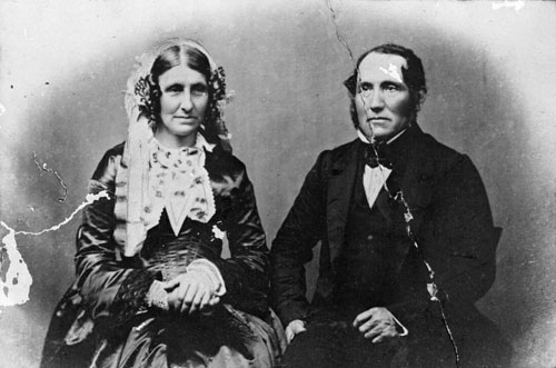 Grace Hirst and her husband Thomas, photographed during the 1850s