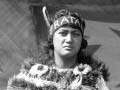 Maata Rātana (left) and her sister, Piki-te-ora, photographed in traditional dress before their departure overseas, 1924