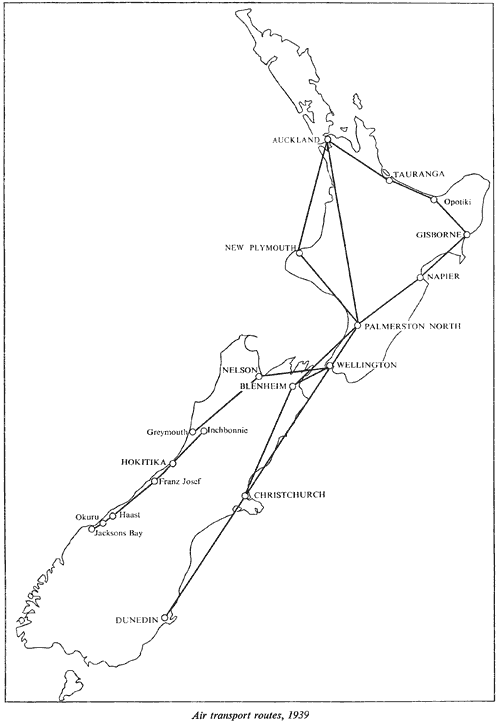 Air transport routes, 1939