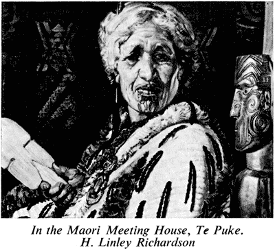 'In the Maori Meeting House, Te Puke', H. Linley Richardson