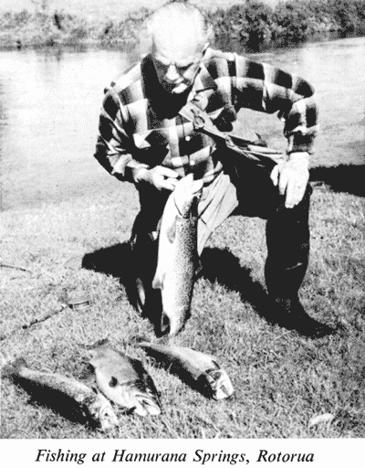 Fishing at Hamurana Springs, Rotorua