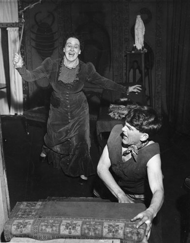 Contralto Bertha Rawlinson (left) performing in Gian Carlo Menotti's opera, The medium