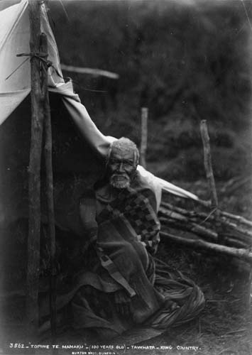 Hēmi Tōpine Te Mamaku at Tāwhata in the King Country, 1885