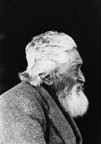 Te Pairi Tūterangi, 'an impressive figure, with white hair and flowing beard'