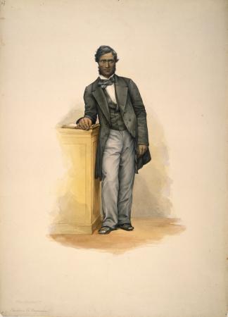 Portrait of Tāmihana Te Rauparaha by George French Angas