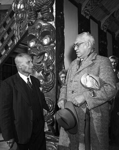 Teoti Kerei Te Hioirangi Te Whaiti (right) with Mete Kingi