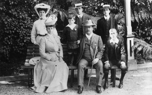 Sir Joseph George Ward with his family, 1906