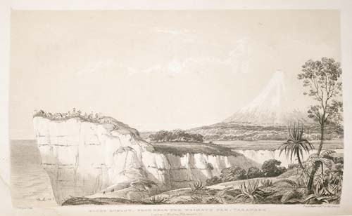 ‘Mount Egmont from near the Waimate Pah, Taranake’