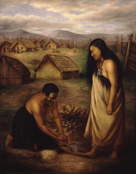 Māori fire-making kit