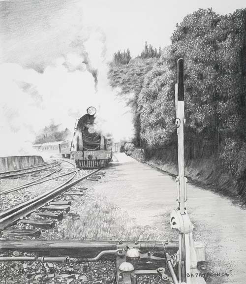 Restored steam train