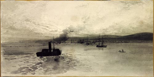 ‘Approach to Dunedin, evening’