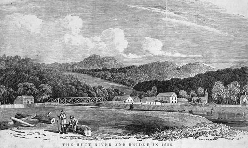 Hutt River bridge, 1855
