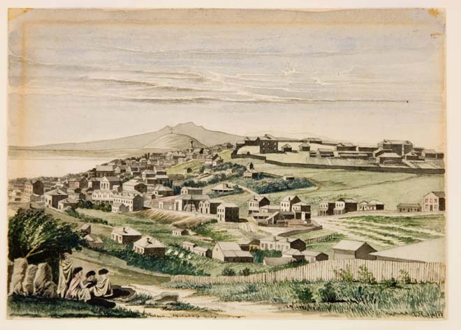 'Auckland showing the Albert Barracks', 1859