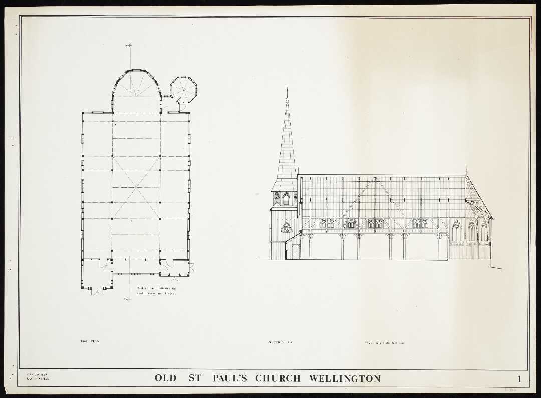 Architectural drawing of church