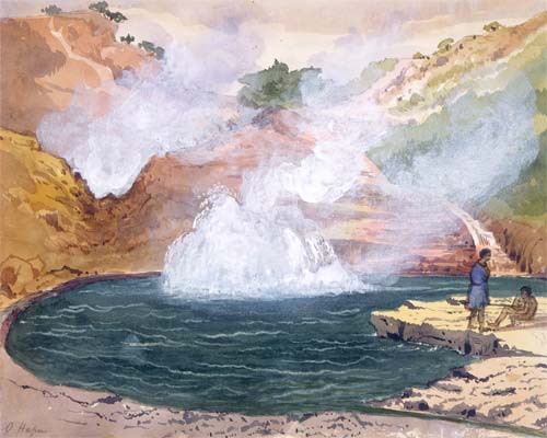 Geyser before the Tarawera eruption