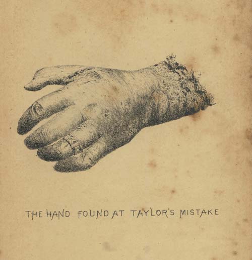 Drawing of 'The hand found at Taylor's Mistake'