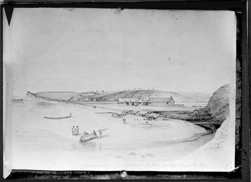 The Melanesian Mission at Mission Bay, Auckland, 1860 