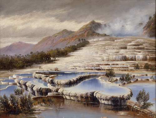 White Terraces, Lake Rotomahana, 1890