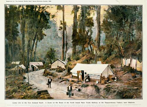 Railway workers in the bush