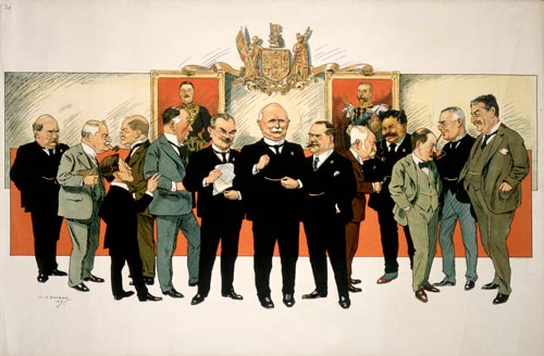Joseph Ward and government members, 1916