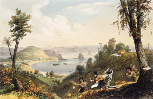 ‘Kororadika Beach, Bay of Islands’, 1838