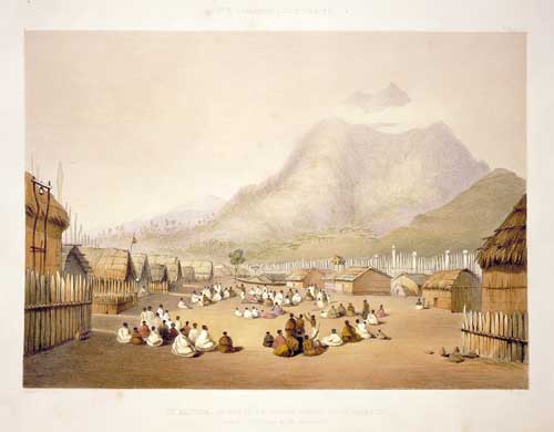 European depiction of a pā