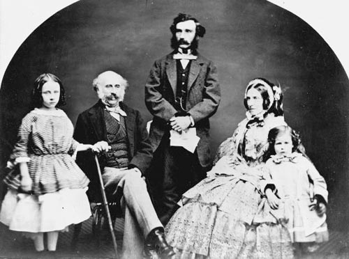 Thomas Gore Browne with his wife and family